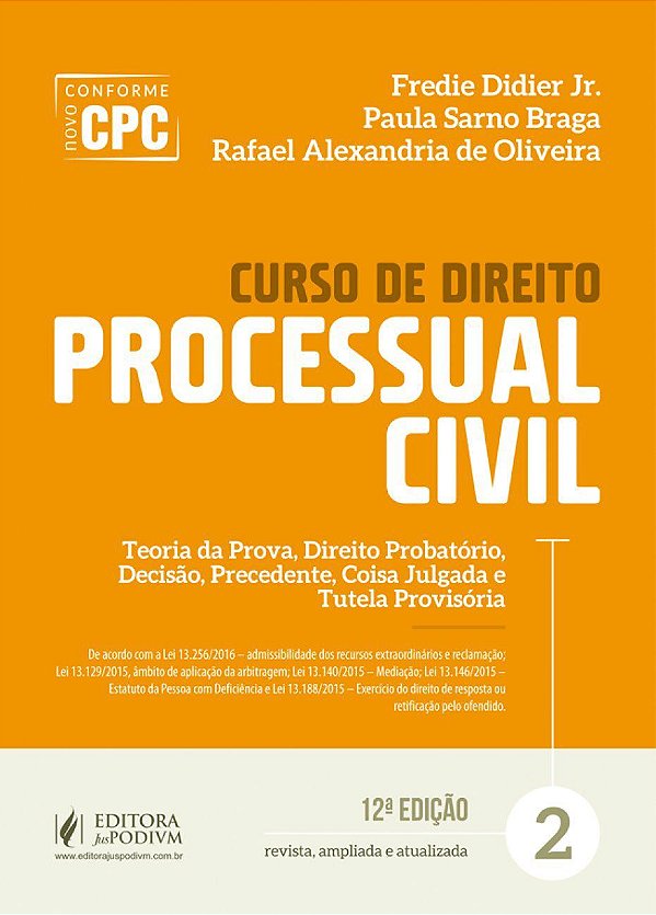 Curso de Direito Processual Civil - Volume 2 - 12ª Edição (2017) - Fredie Didier Jr.; Vários Autores