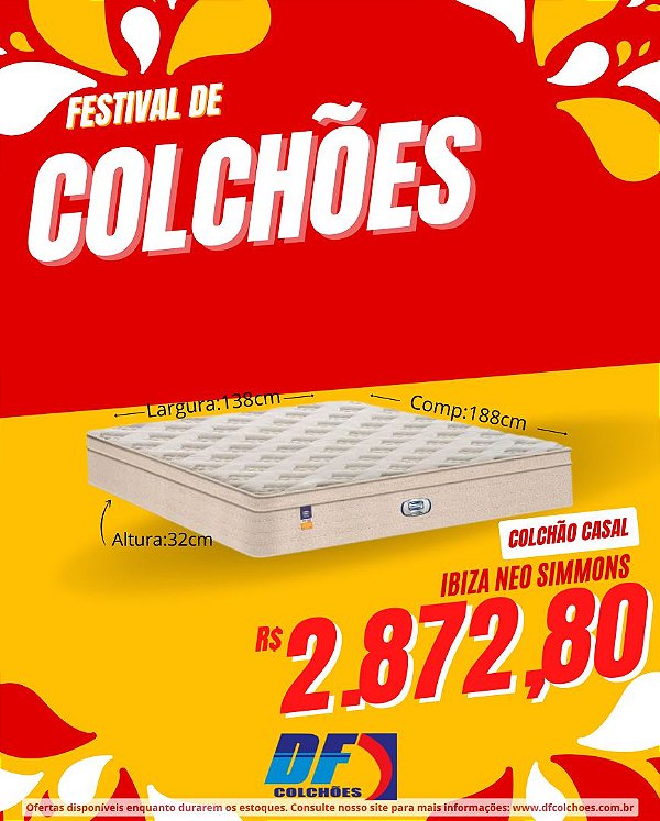 Festival de Ofertas - Colchão Casal Ibiza Neo Simmons - :: DF Colchões |  Realizando Sonhos