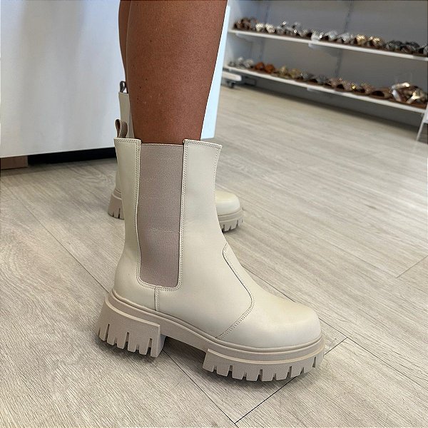 Coturno Chelsea Off White