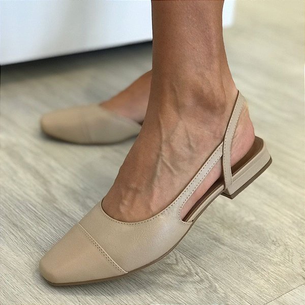 SLINGBACK BICOLOR NUDE