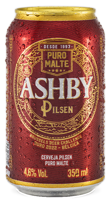 CERVEJA ASHBY PILSEN PURO MALTE LATA 350ML