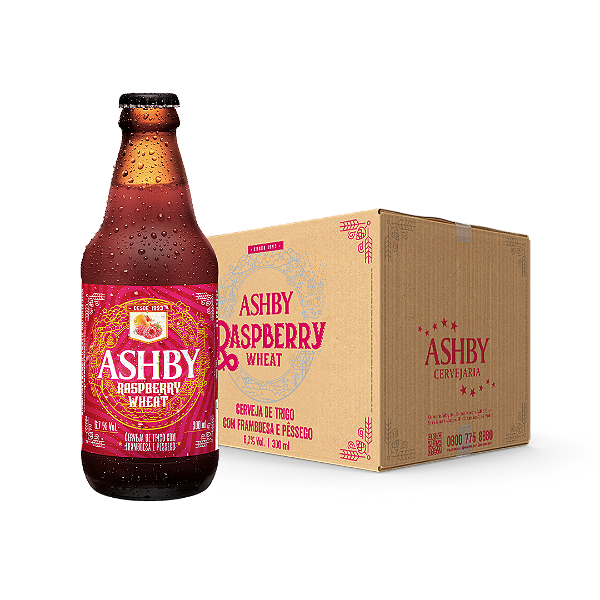 CERVEJA ASHBY RASPBERRY WHEAT - CAIXA C/ 12