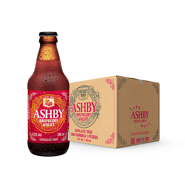 CERVEJA ASHBY RASPBERRY WHEAT - CAIXA C/ 12