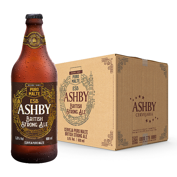 CERVEJA ASHBY BRITISH STRONG ALE - CAIXA C/ 12