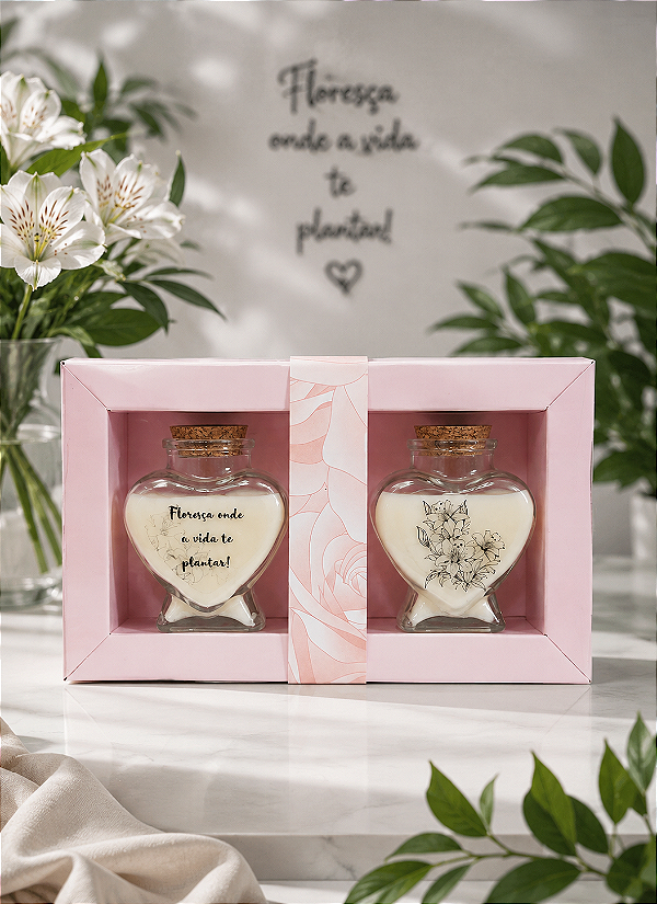 Kit Mini Velas Aromáticas - Floresça onde a vida te plantar .