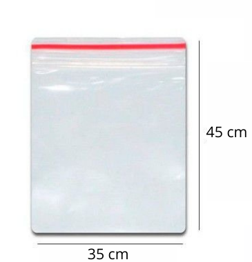 Saco plástico zipLock  35x45