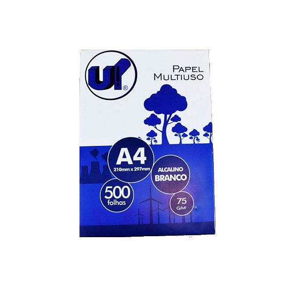Papel A4 pacote 500 folhas 75g - Trópicos Embalagens