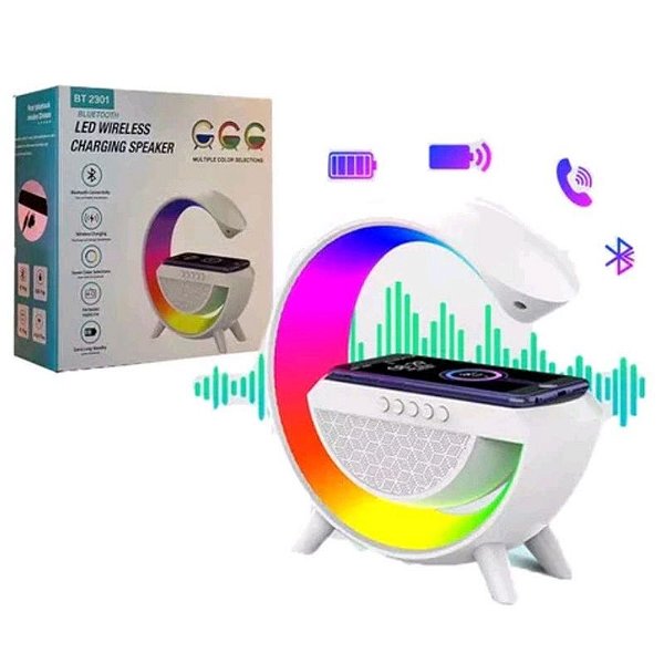 Luminária Caixa De Som Bluetooth G-speaker Carregador