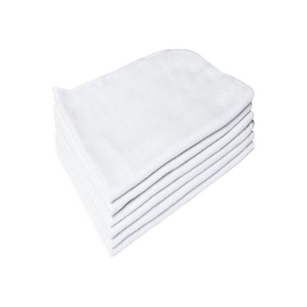 Flanela Branca 38cmx58cm Caebi - 10 unidades