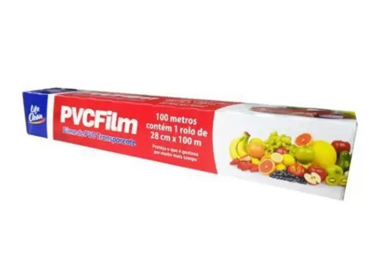 Filme de PVC transparente 28cmX100m Life clean