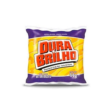 Esponja de lã de aço Dura Brilho com 8 Unidades