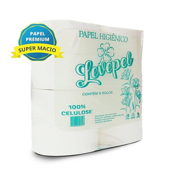 Papel Higiênico Rolao 100% Branco Puro C/8 Rolos