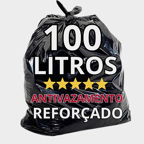 Saco De Lixo 100 Litros Uso Pesado Bem Reforçado Grosso 20 un