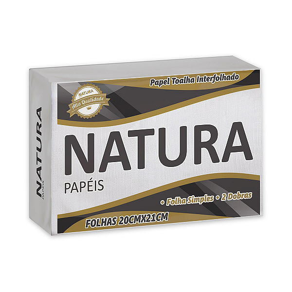 Papel Toalha Interfolha 100% Celulose Natura 500g