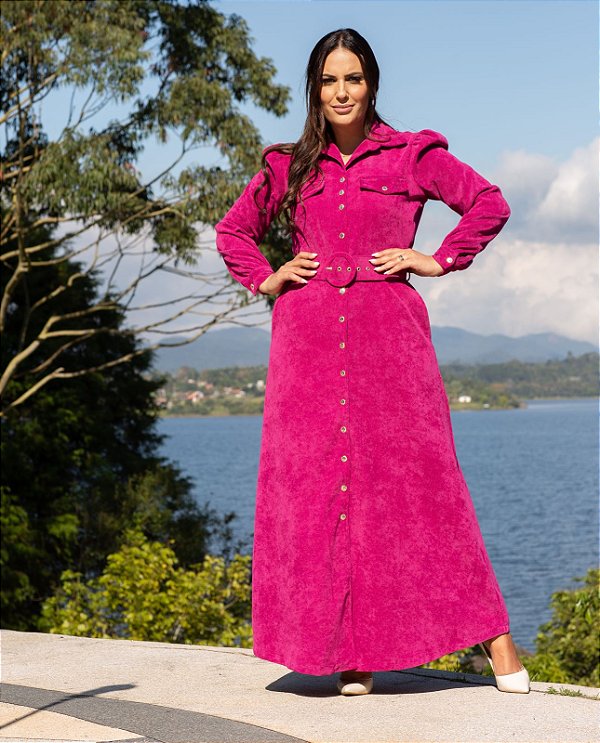 VESTIDO LAÍS FUSCIA