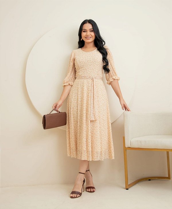 VESTIDO DAPHNE CREME