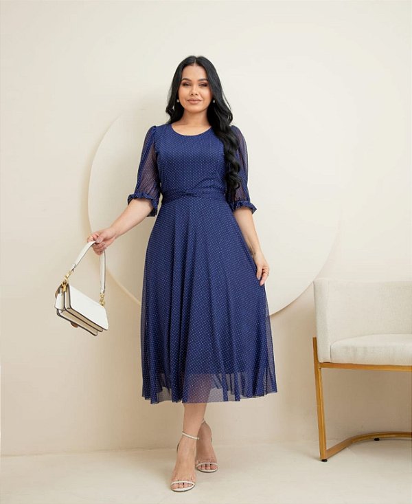 VESTIDO DAPHNE AZUL MARINHO