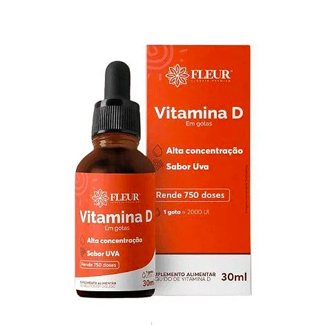 Vitamina D em Gotas Fleur 30ml 750 doses