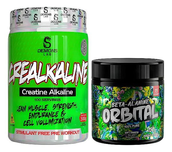 Kit Crealkaline Pura 300g -demons Lab +beta-alanina 150g Orbital