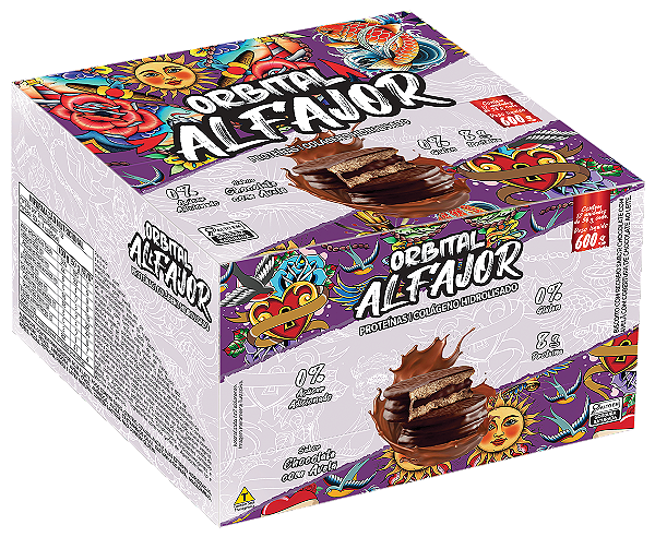 Alfajor Proteico Saudável – 12 Unidades de 50g | 8g Proteína | Zero Açúcar