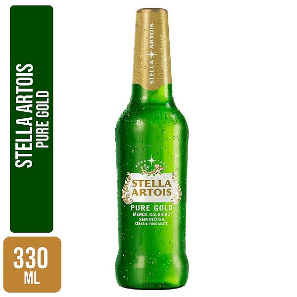 CERVEJA 330ML STELLA ARTOIS PURE GOLD SEM GLUTEN LONG NECK 330ML UN