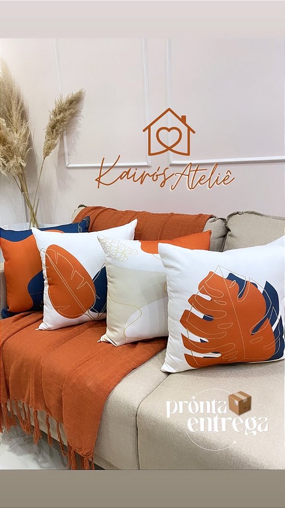 Kit 4 capas Costela de Adão Terracota e Azul