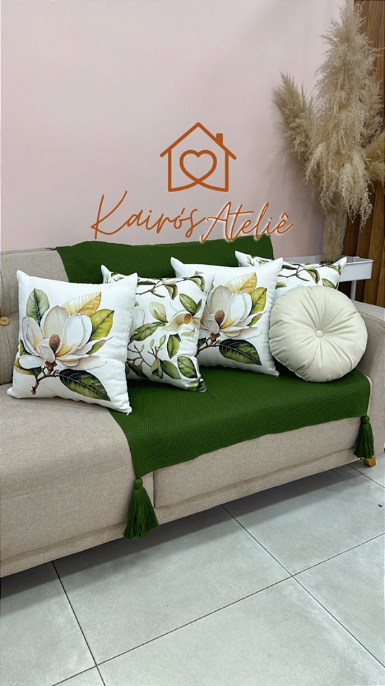 Kit 4 capas Flor Branca