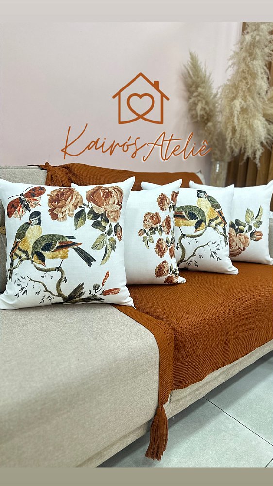 Kit 4 capas Passarinhos