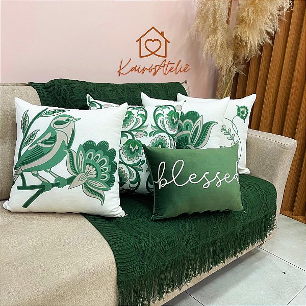 Kit 4  Capas Passarinho Verde