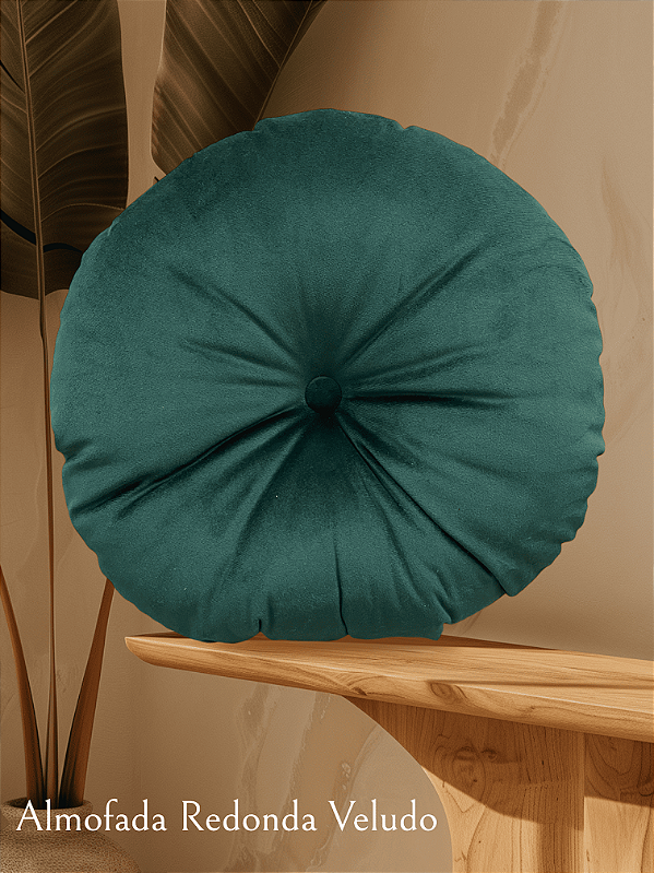 Almofada Redonda Verde