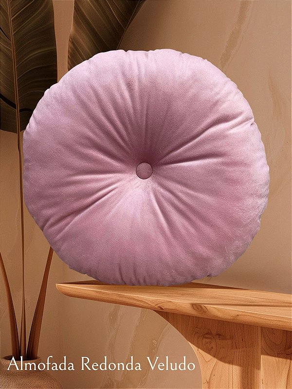 Almofada Redonda Rosê