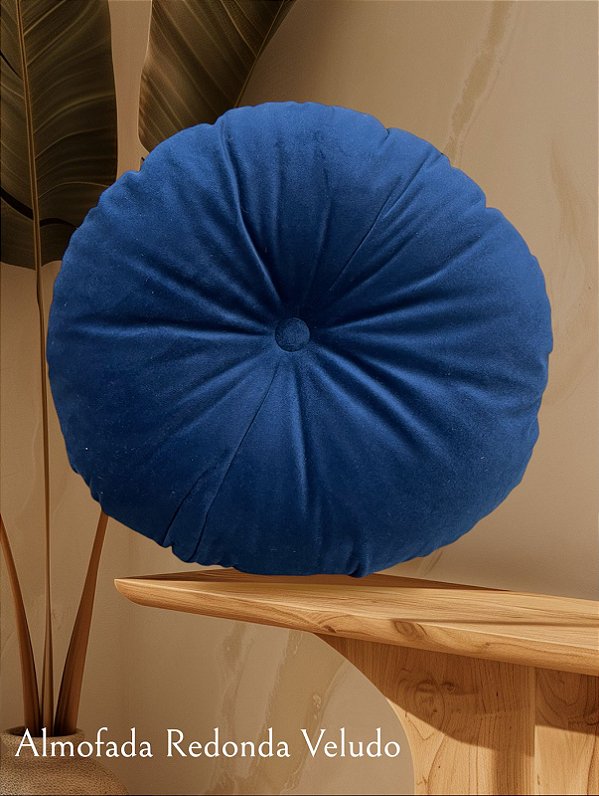 Almofada Redonda Azul