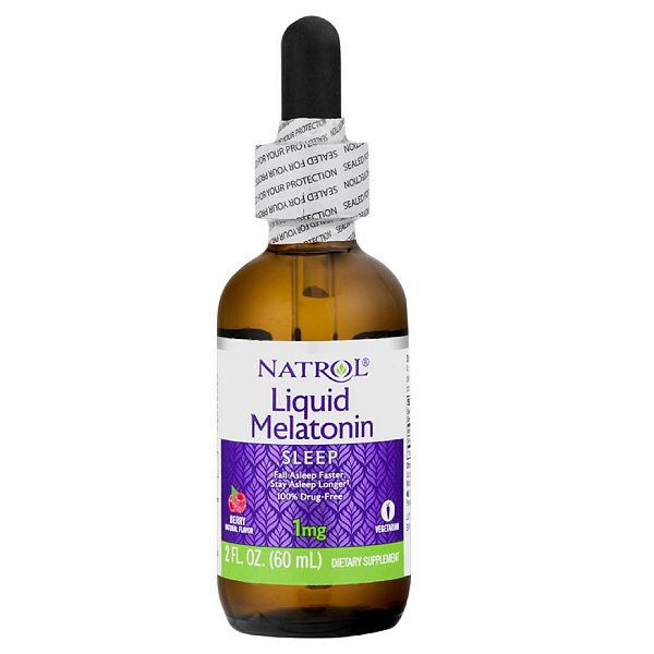 Melatonina Liquida Natrol 1mg - Frasco 60 ml com Conta Gotas