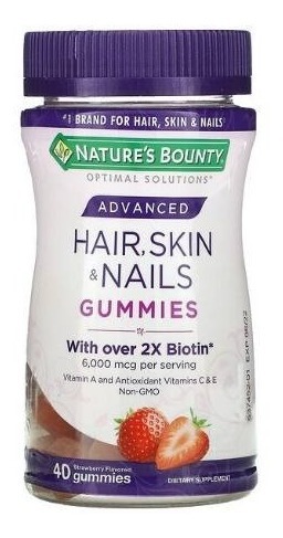 Hair, Skin & Nails Advancend 2x Biotin - 40 Gummies - 6000mcg