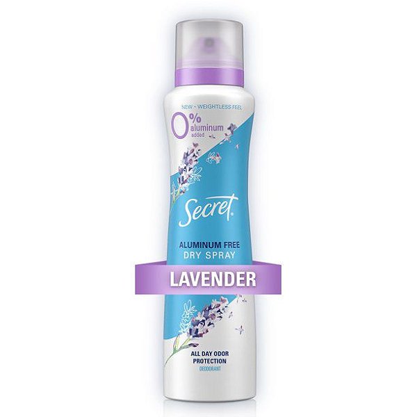 Desodorante Secret Sem Alumínio em Spray Seco Lavander - 116g