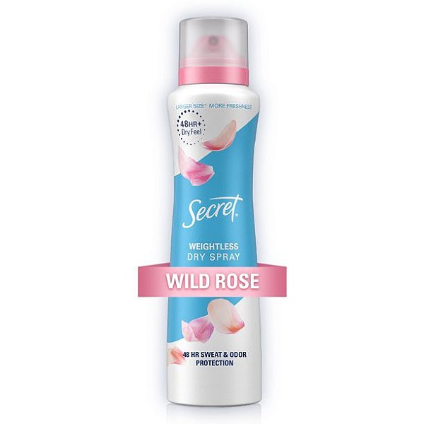 Desodorante Secret Sem Alumínio Em Spray Wild Rose - 116g
