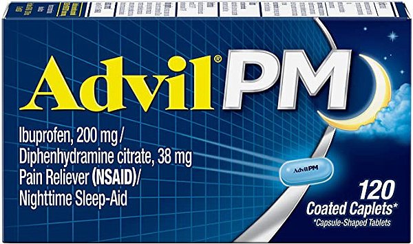 Advil PM 200mg 120 Cápsulas - Importado