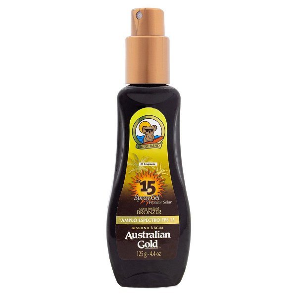 Protetor Solar Australian Gold  Fps 15 Spray Gel 125g