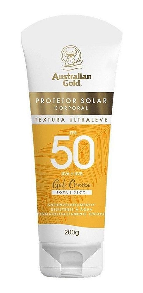 Protetor Solar  Australian Gold Gel Creme 50 Fps- 200g
