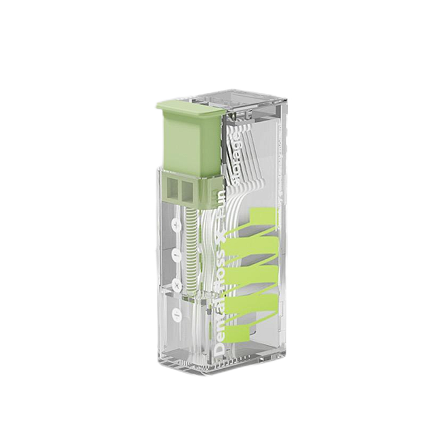 Dispensador Portátil De Fio Dental Automático Plackers - Verde Claro