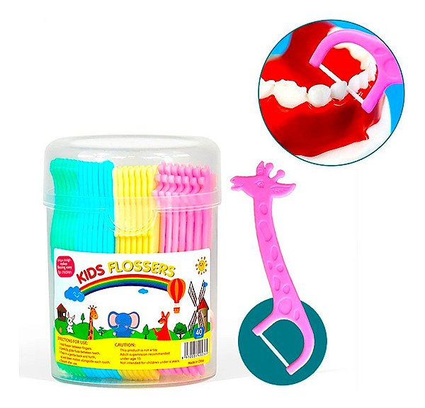 Plackers Kids de Forma Animal dos Desenhos Animados - 40 Unidades