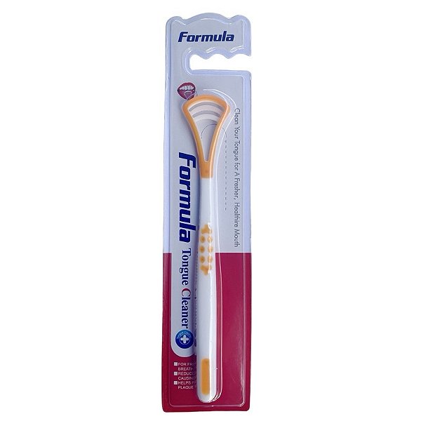 Limpador de Língua de Silicone Para Limpeza de Língua Laranja Claro - Importado