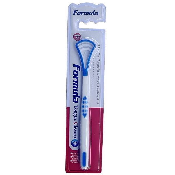 Limpador de Língua de Silicone Para Limpeza de Língua Azul - Importado