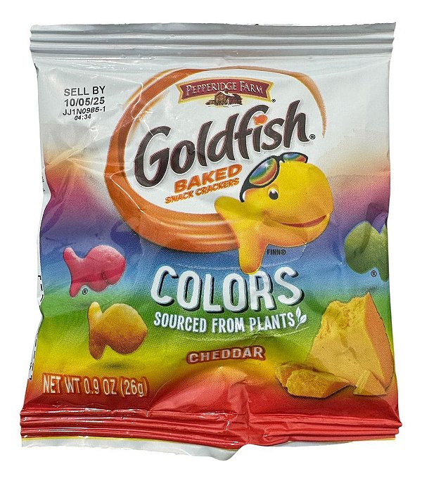 Bolacha Goldfish Colors 28g, Cheddar - Importado Dos Eua