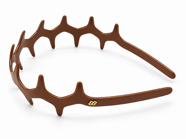 Tiara Braid Em Acrílico Chocolate