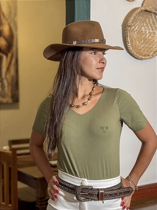 Blusa Suede Oliva