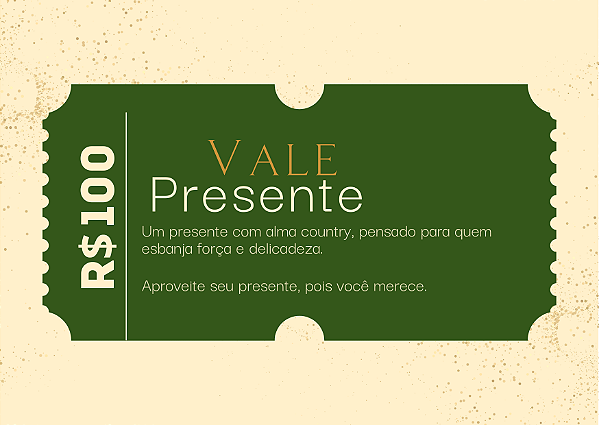 Vale Presente - R$ 100,00