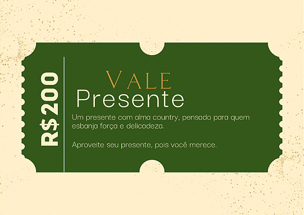 Vale Presente - R$ 200,00