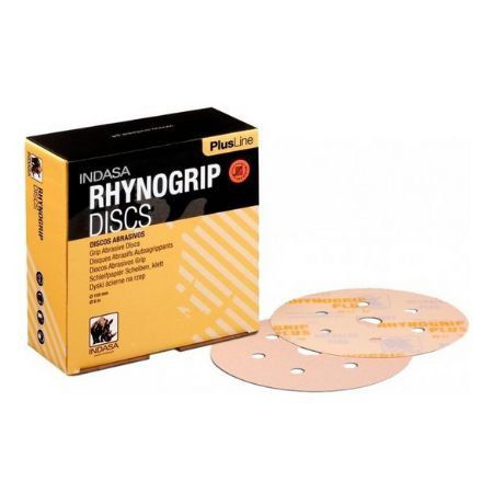 KIT COM 50 DISCO HOOKIT RHYNOGRIP PLUS D150 6F GRÃO 500 - INDASA