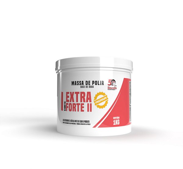 Massa de polir base D’agua Extraforte II 1kg Lincoln